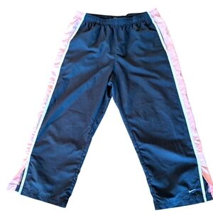 SOLD-Vintage Nike Athletic Cropped Pants Women's Elastic Waist Pull On, L